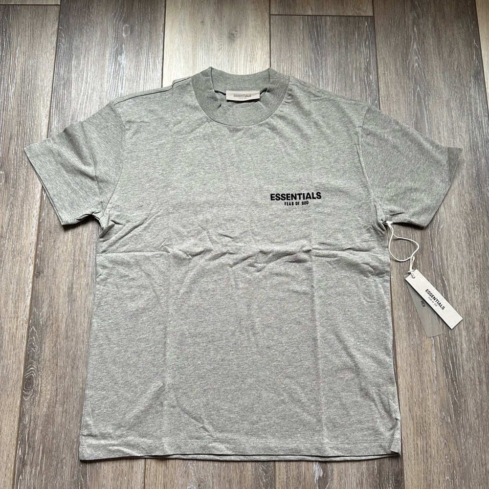 Essentials fear of god dark oatmeal t shirt